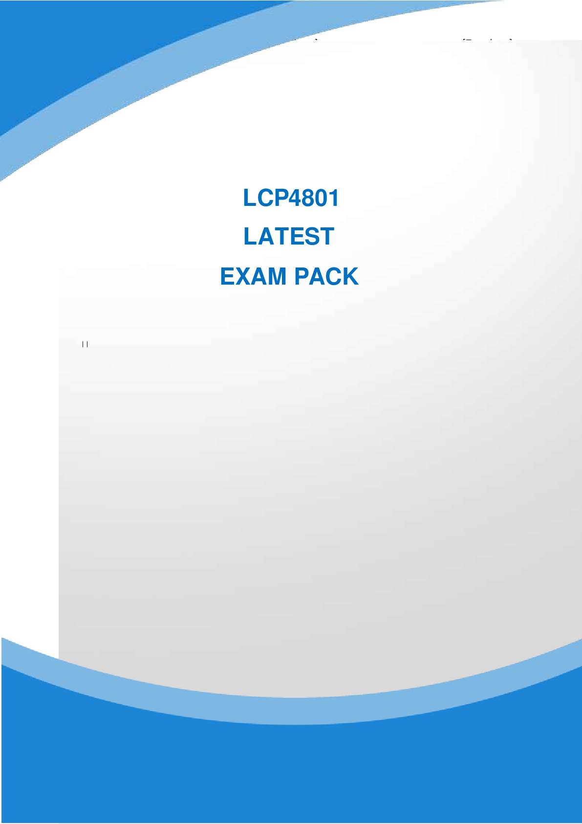 Preview image of LCP4801   LATEST   EXAM PACK document